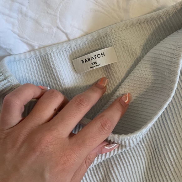 Aritzia white ripped tube top